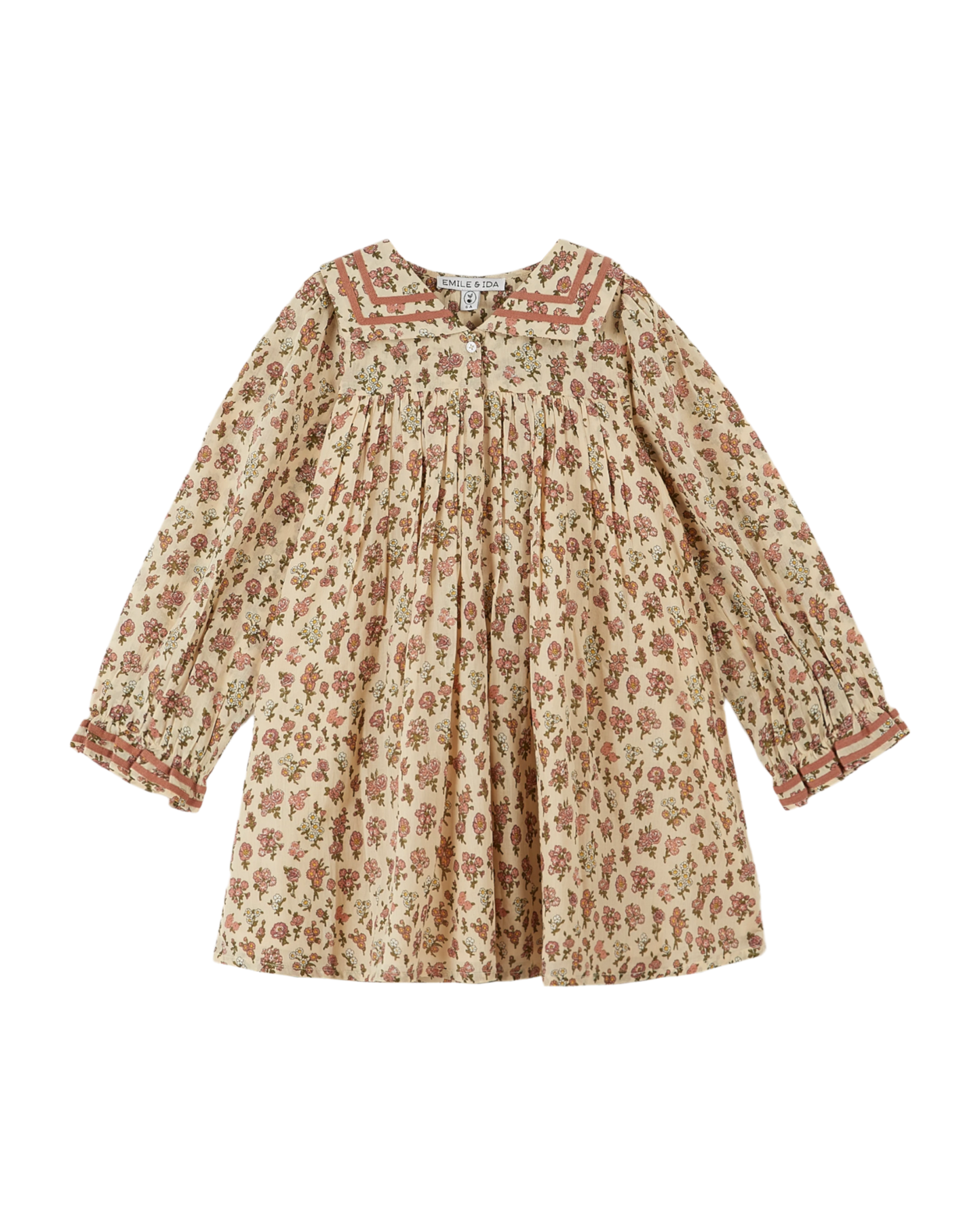 Robe col marin champêtre écru