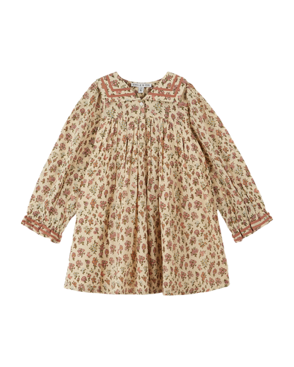 Robe col marin champêtre écru