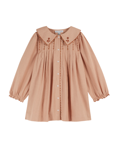 Robe vintage brodée poudre