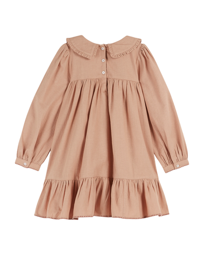 Robe vintage smockée poudre