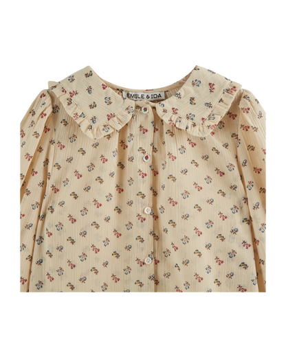 Blouse à fleurs Sorgue écru