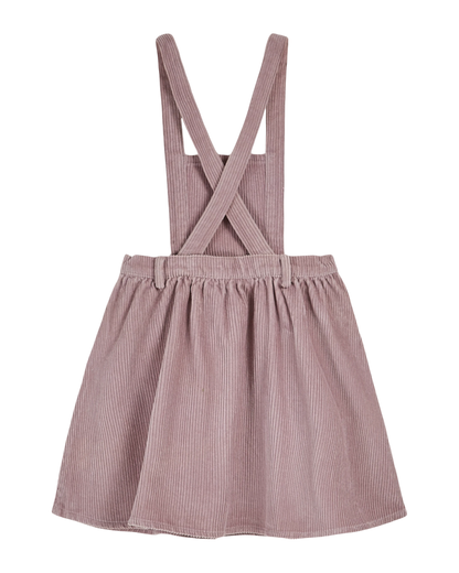 Robe tablier velours mauve