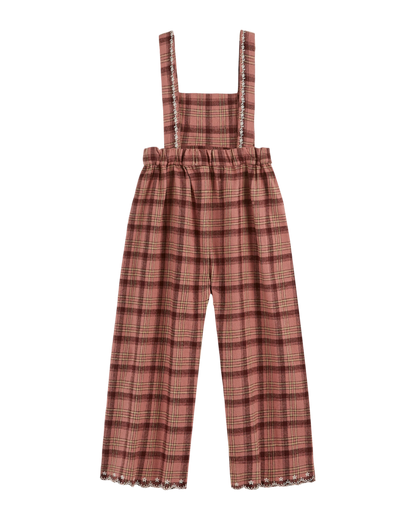Salopette carreaux blush