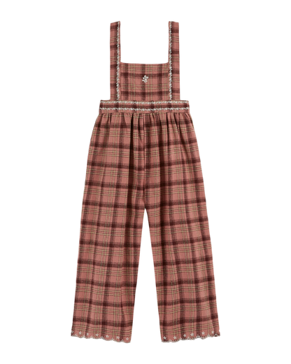 Salopette carreaux blush