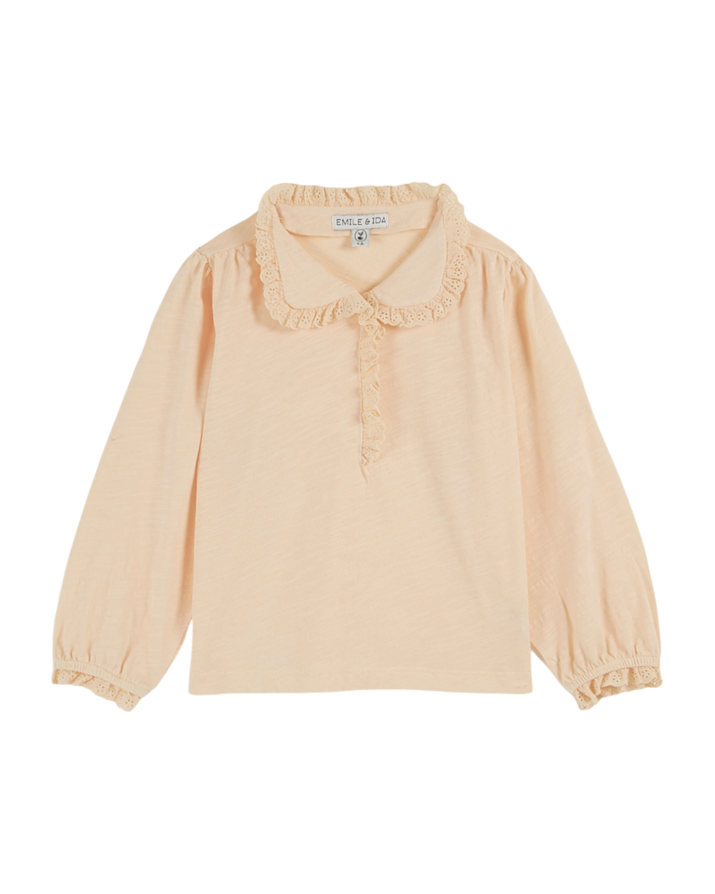 T-shirt flammé coton bio crème
