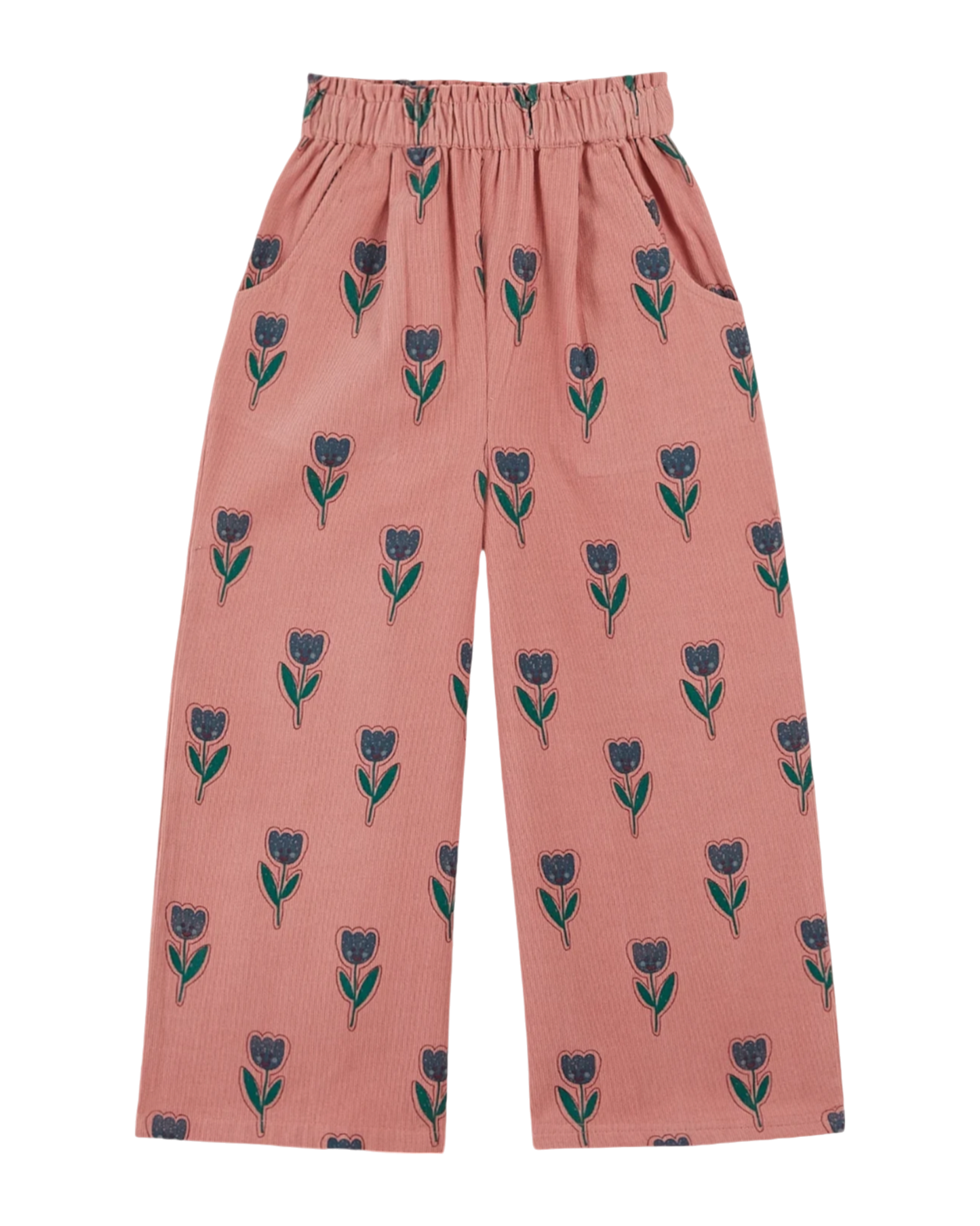 Pantalon velours tulipe blush