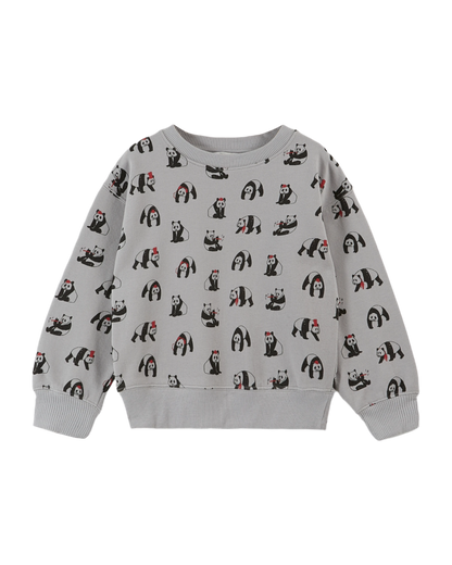 Sweat coton bio panda gris