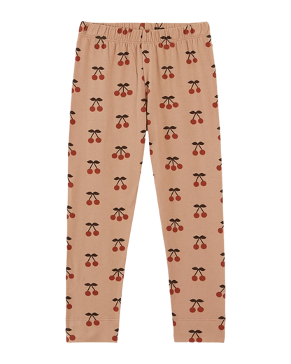 Legging coton bio grande cerise poudre