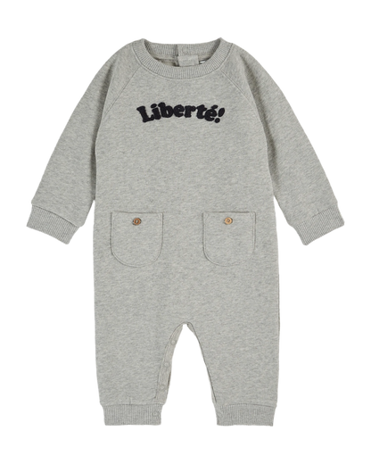 Combinaison coton bio liberté gris chiné