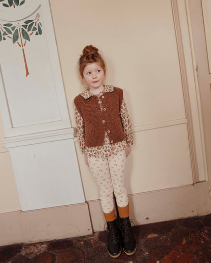 Cardigan sans manches moka