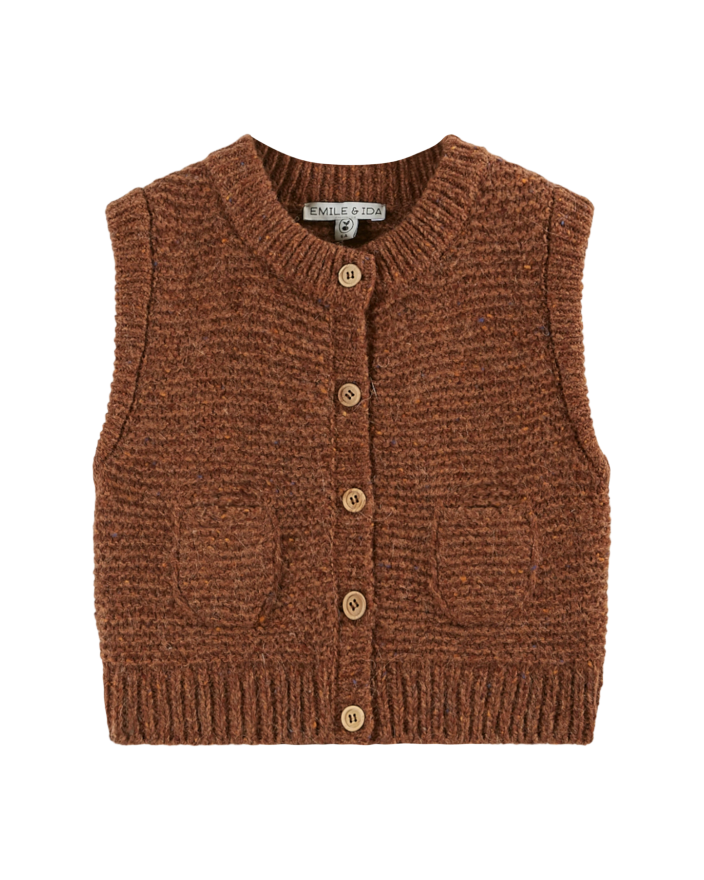 Cardigan sans manches moka