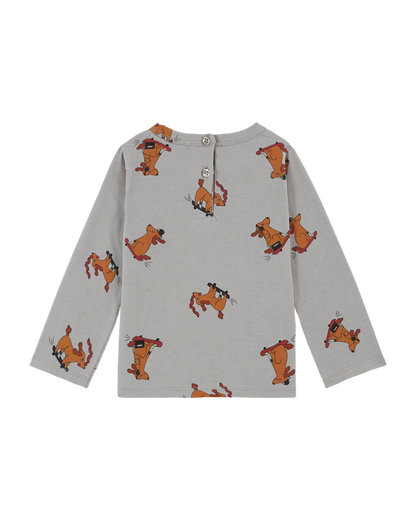 T-shirt coton bio chien skateur métal