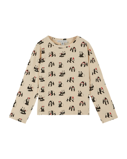 T-shirt coton bio panda brioche