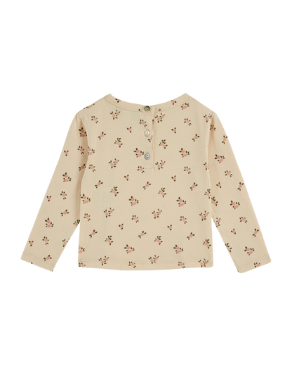 T-shirt coton bio petite rose brioche