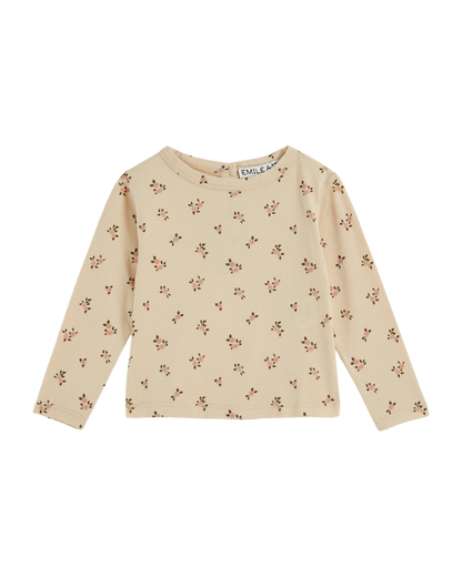 T-shirt coton bio petite rose brioche