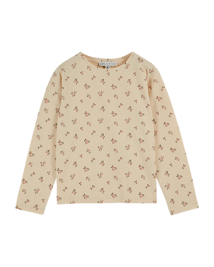 T-shirt coton bio petite rose brioche