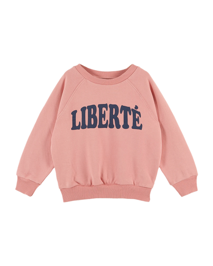 Sweat Liberté coton bio blush