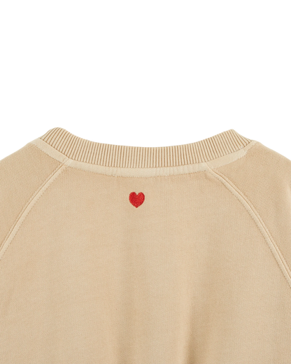 Sweat coton et teinture bio enfant beige