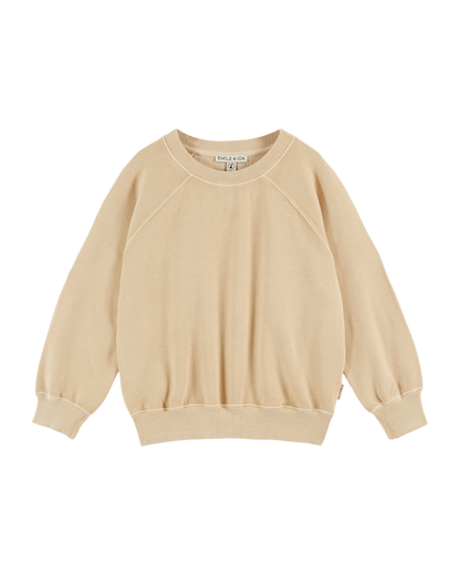 Sweat coton et teinture bio enfant beige