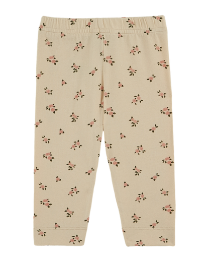 Legging coton bio petite rose brioche