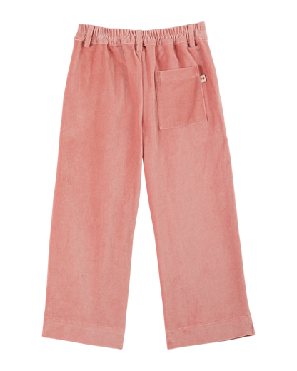 Pantalon droit velours blush