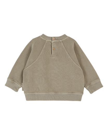 Sweat bébé coton et teinture bio gris