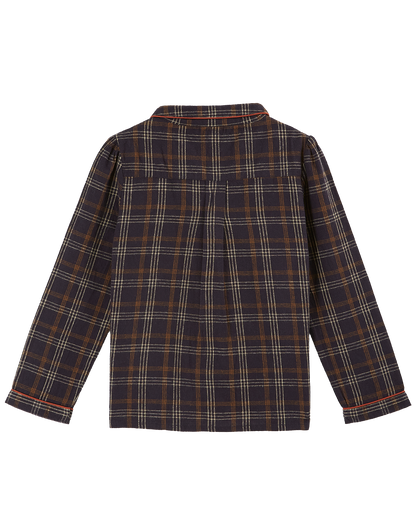 Pyjama enfant carreaux gavin bitume