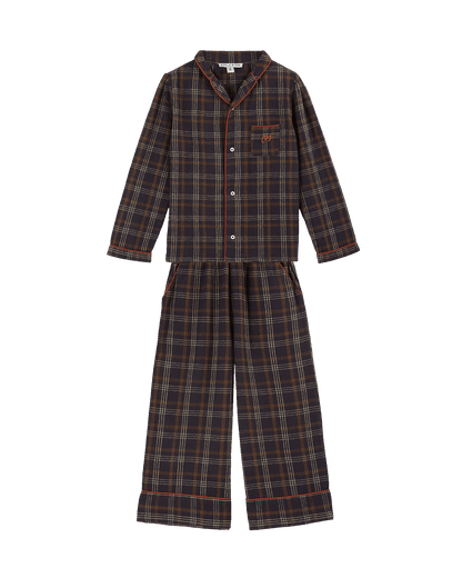 Pyjama enfant carreaux gavin bitume