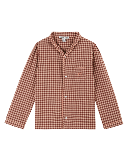 Pyjama enfant vichy rose