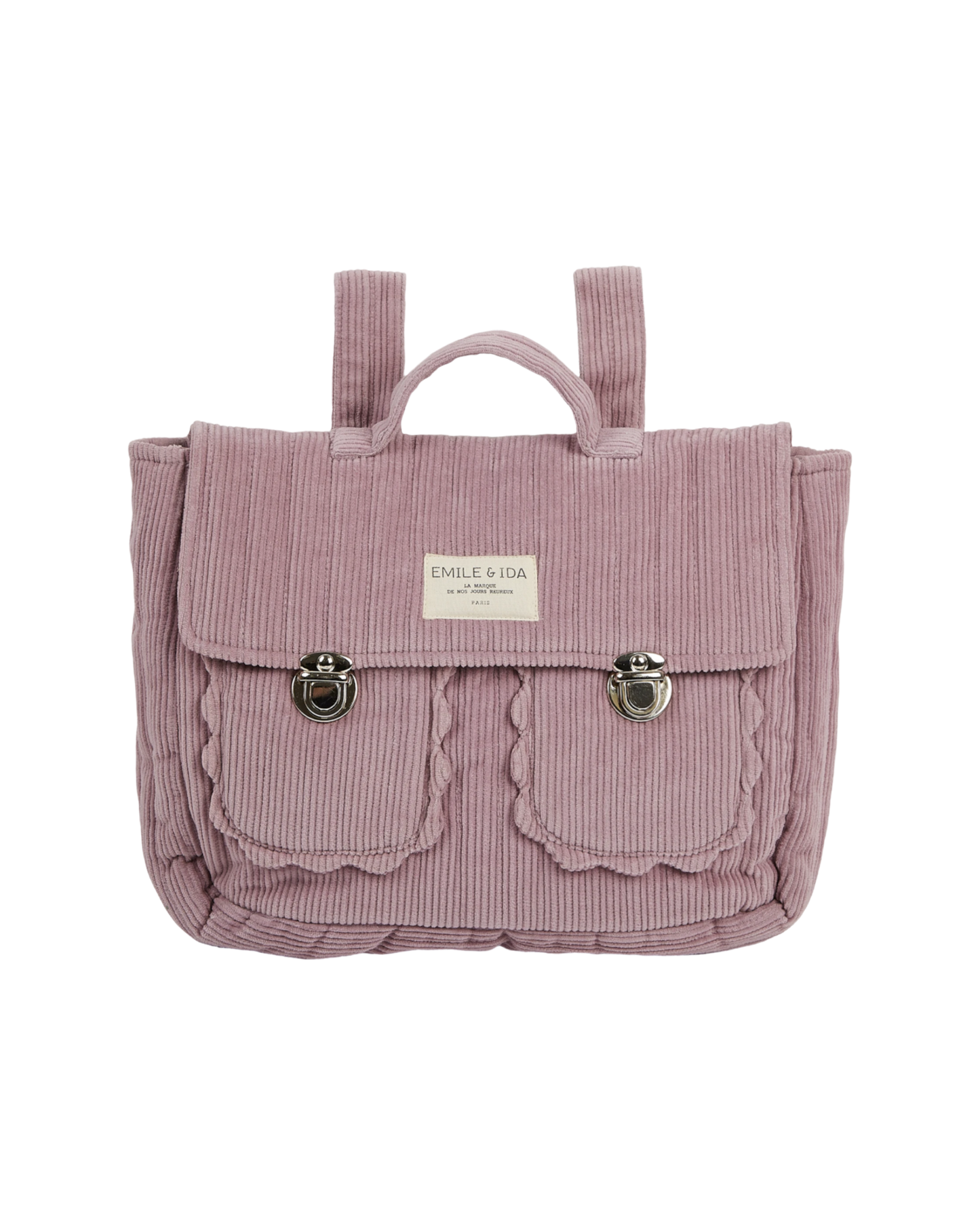 Cartable velours mauve