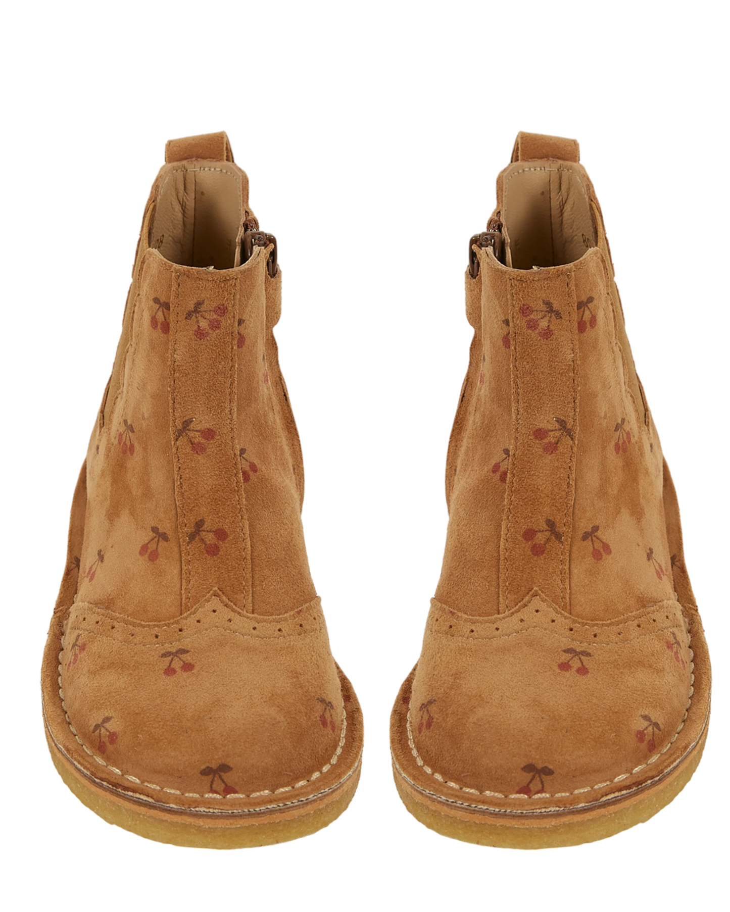 Boots cuir cerises caramel