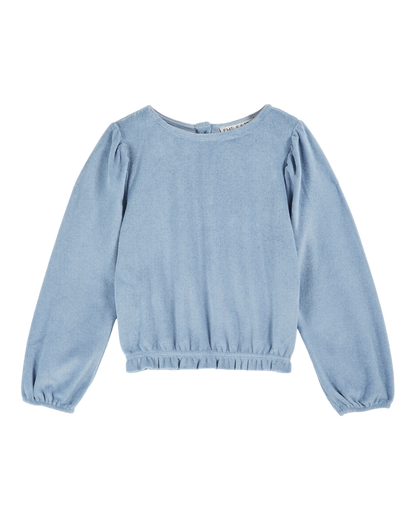 Sweat éponge élastiqué bleu clair