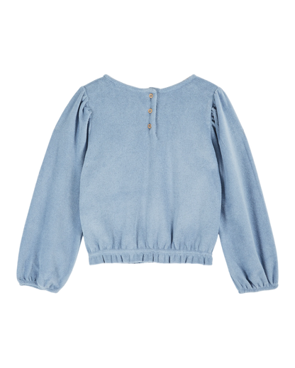 Sweat éponge élastiqué bleu clair