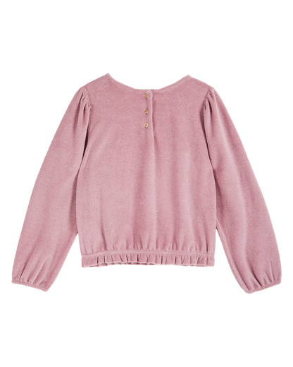 Sweat éponge élastiqué lilas