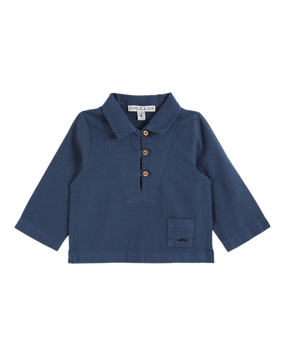 Vareuse lin bleu foncé