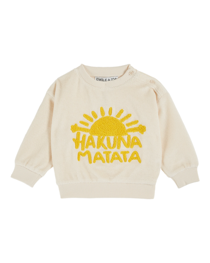 Sweat éponge Hakuna Matata crème