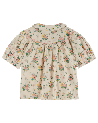 Blouse festonnée printemps rose