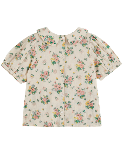 Blouse smockée printemps rose