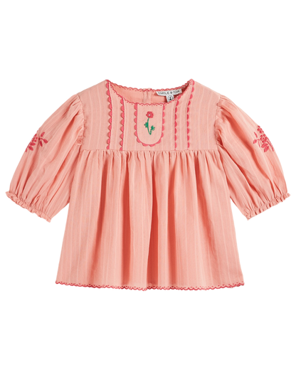 Blouse brodée main blossom