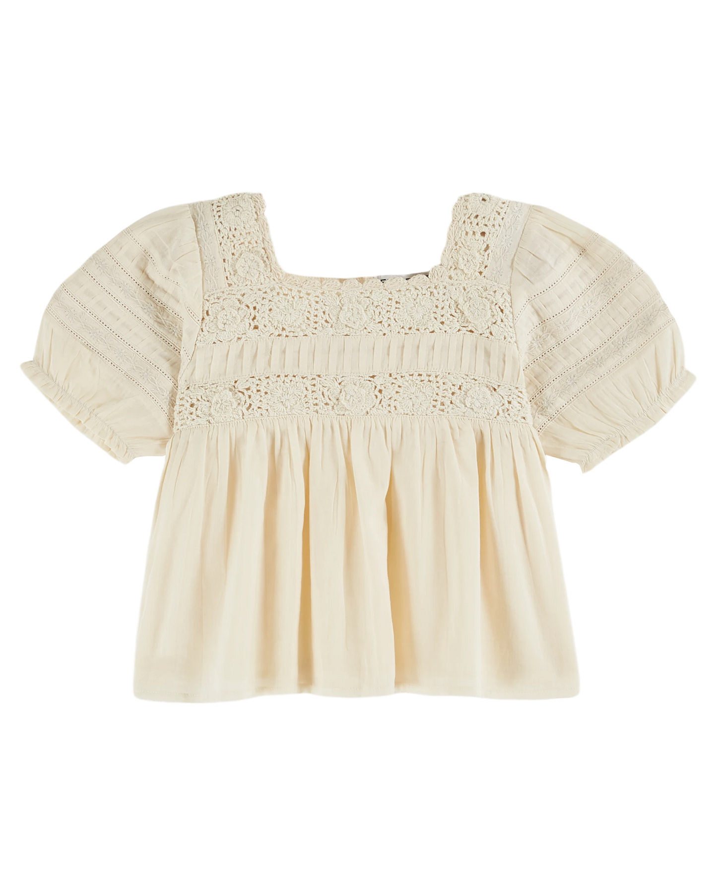 Blouse crochet écru