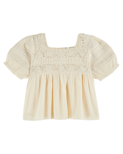 Blouse crochet écru