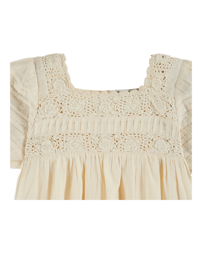 Blouse crochet écru