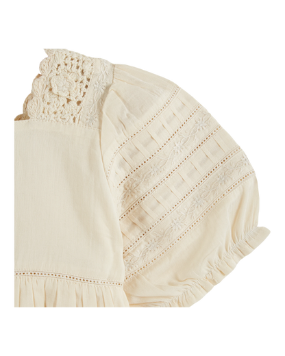 Blouse crochet écru