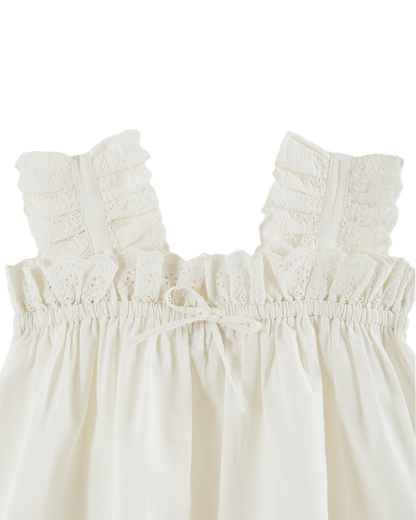 Top broderie anglaise blanc