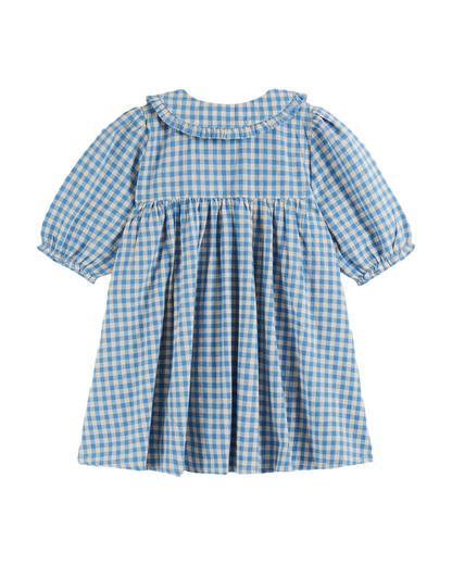 Robe ample vichy bleu