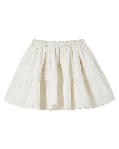 Jupe broderie anglaise blanc