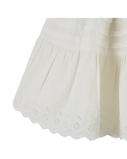 Jupe broderie anglaise blanc