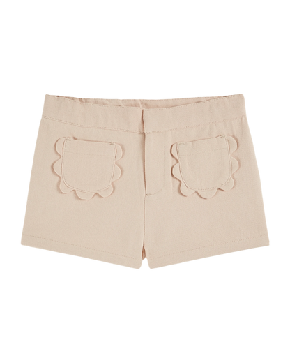 Short poches fleurs rose pastel