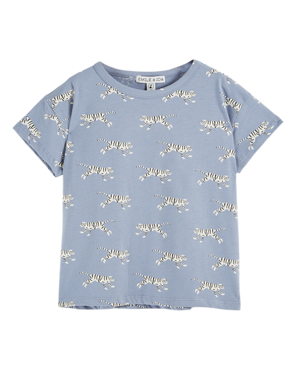 T-shirt coton bio tigres lavande