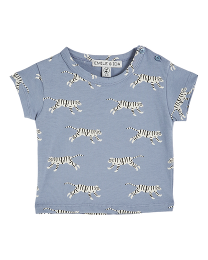T-shirt coton bio tigres lavande